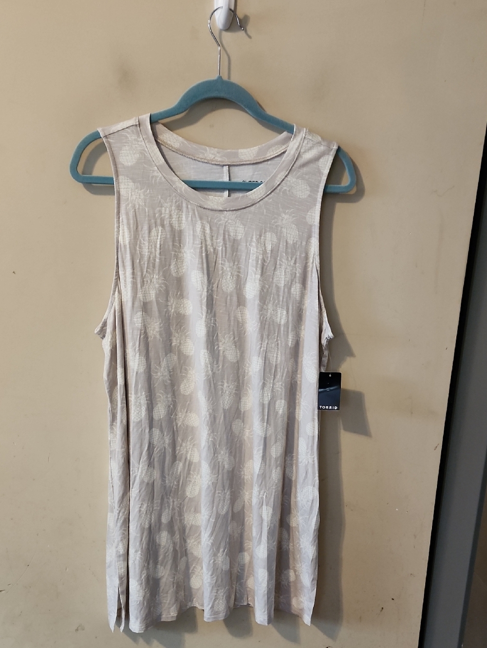 torrid Cream Floral Jacquard Tank Top
